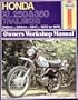 Honda XL250, 350 Trail Bikes Owner's Workshop Manual