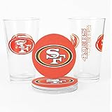 NFL Pint Glass and Coaster Set (2 Pack)