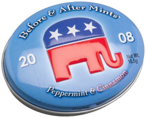 Before & After Mints Political Elephant Sugar Free Mints, 0.6-Ounce Tins (Pack of 9) by Sugar-Free Candy