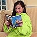 Snuggie Neon Green Blanket with Sleeves for Kids, 54