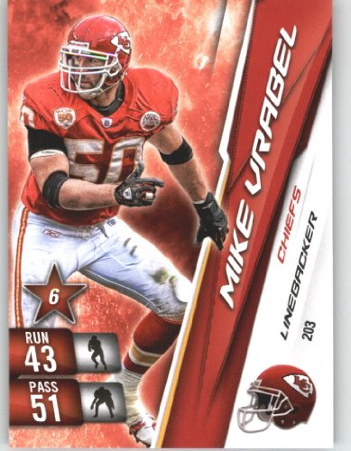 2010 Panini Adrenalyn XL NFL Football Trading Card # 203 Mike Vrabel - Kansas City Chiefs in Protective Screwdown Case!