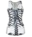 RedExtend Women's Skeleton 3D Print Stretch Tank Top