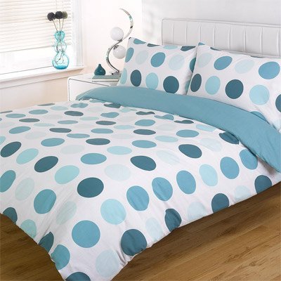 Lincoln Spots Duvet Cover Set, Aqua, Double