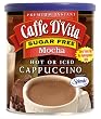Caffe D'Vita Sugar Free Mocha Instant Cappuccino, 8.5-Ounce Canisters (Pack of 6)