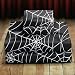 Sin in Linen Grey and White Spider Web Print Shower Curtain