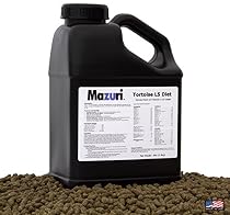 Mazuri Tortoise LS Diet, A High Fiber Diet Designed For Dry Land Herbivorous Tortoises Such As Gopher, Sulcata, Galapagos, And May Be Used With Other Herbivorous Reptiles As Well, 4 lbs (1.8kg)
