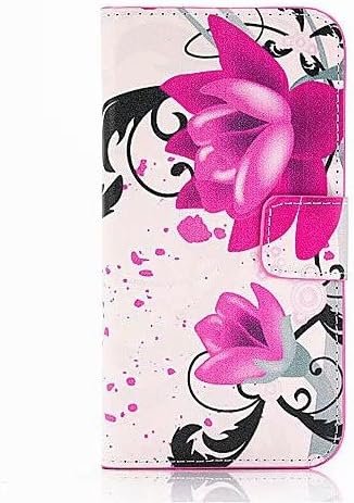Mfashion iPhone 6 Case Zebra Butterfly Flower Retro Flip Leather Wallet Card Slot Stand Slim Pouch Case Cover For Apple 4.7" iPhone 6 (Purple Blooming Flower)