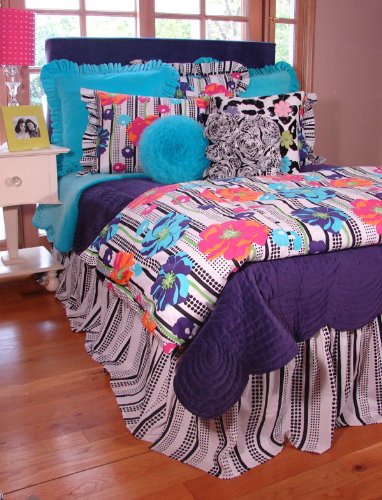 Modern Garden Teen Bedding: Modern Garden Twin Floral Duvet Cover