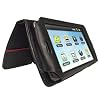 igadgitz Leder Tasche Etui Schutzh�lle Case H�lle echtes Napa Leder in Schwarz f�r Archos 43 Android Internet Tablet
