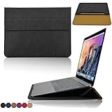 Macbook 12 Inch Case Sleeve, ACdream (TM) Wallet Sleeve Cover Case with Stand for Apple the New Macbook 12'' Inch Retina Display Laptop Computer 2015 Release, Charcoal Grey