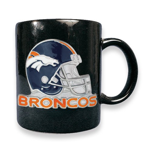 Denver Broncos 15oz Black Ceramic Mug