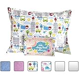 Toddler Pillowcase - Made for Little Sleepy Head Toddler Pillow 13 X 18 - 100% Cotton - Naturally Hypoallergenic - Made in USA! (Cars)