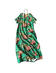 A-line General Print Shift Summer Cotton/Linen Short Sleeves  Dress