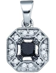 0.48CTW BLACK DIAMOND MICRO PAVE PENDANT