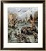 Dunkirk Evacuation Framed Art Poster Print by Achille Beltrame, 25x29