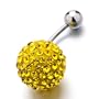 November Birthstone Yellow Ball Fashion Belly Button Ring Navel Piercing Body Jewelry