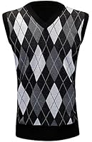 Enimay Mens Argyle V-Neck Golf Sweater Vest (Many Colors Available)