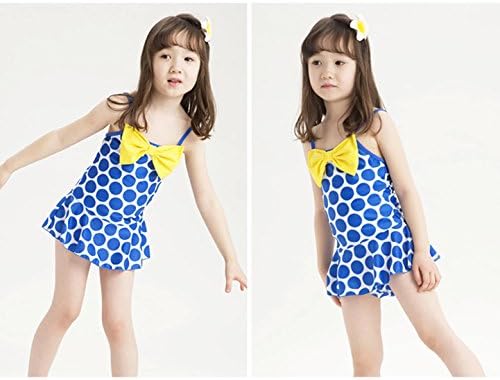 Children skirt swimsuit girls big bule wave point the new Children's Swimwear