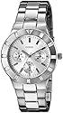 GUESS Women's U10075L1 Feminine Hi-Shine Mid-Size Silver-Tone Sport Watch