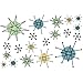 Retro Planet.com - Atomic Starburst Vinyl Stickers, Retro 1950s Peel and Stick Decals (Set of 20), 1.5 to 6 Inches