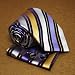 Purple stripes men neck ties gold stripes holiday gifts mens accessories silk necktie set H5143 image 2
