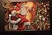 Tache Christmas Holiday Santa Down The Chimney Festive Woven Tapestry Placemats Set of 4