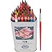 Artist Grade Watercolor Pencils, Set of 48 Vibrant Colors | Great for Reducing Stress l Recycled Wood Casings & Soft Cores In Sturdy Triangular Tin with Bonus Brush | Ideal for Coloring Books