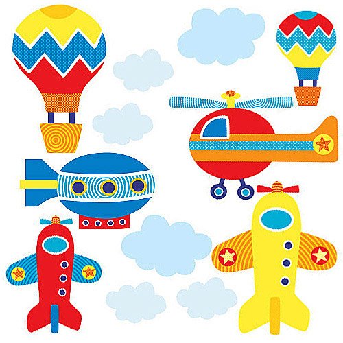 Wallies 15223 Up, Up, and Away Wallpaper Mural, 2Sheet The Best