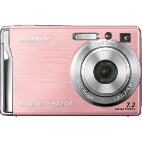 Sony Cybershot DSCW80 7.2MP Digital Camera with 3x Optical Zoom and Super Steady Shot (Pink)