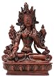 White Tara Statue, red finish - Small