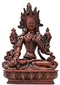 White Tara Statue, red finish - Small Statue