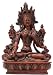 White Tara Statue, red finish - Small