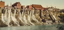 Niagara Mills, ca. 1900 - Exceptional Print of a Vintage Photochrom Image from the Library of Congress Collection