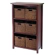 Milan 7pc Cabinet/Shelf with Baskets; 6 Small; 3 cartons By Winsome Furniture