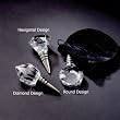 Two's Company New Glass Gem Silver and Crystal Bottle Stopper Wine Plug in Velvet Gift Pouch, Round