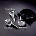 Two's Company New Glass Gem Silver and Crystal Bottle Stopper Wine Plug in Velvet Gift Pouch, Round