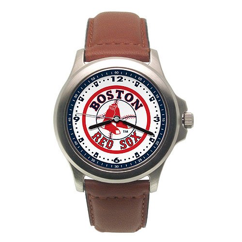 Boston Red Sox MLB Rookie Watch with Leather Band - Men's
