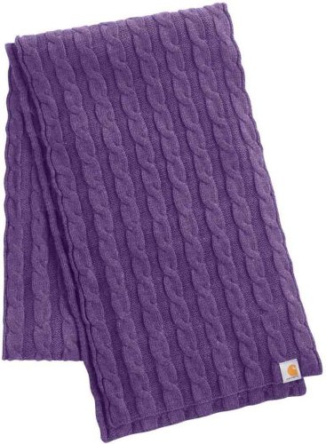 Carhartt WA054 Women's Cable Knit Scarf Grape Heather One Size