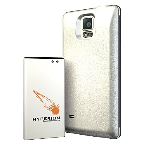Samsung Galaxy Note 4 6400mAh Battery. Hyperion High Capacity Battery for the Samsung Galaxy Note 4 / IV (Compatible all Galaxy Note 4 [SM-N910] US and International Versions and Carriers) NOW with NFC!! **2 Yr NO HASSLE Warranty** - WHITE