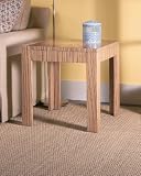 Zebra Wood Chairside Table