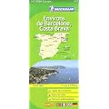 Carte ZOOM Environs de Barcelone, Costa Brava