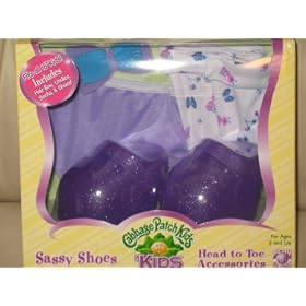 Cabbage Patch Kids Sassy Shoes Head to Toe Accessories Purple Fancy Glitter Shoes by Cabbage Patch Kids