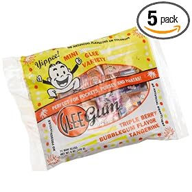 Glee Gum Mini Glee Variety, 4-Piece Mini Glees, 6-Ounce Bags (Pack of 5) by Glee Gum