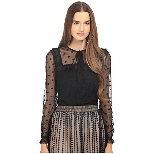 レッドヴァレンティノ トップス シャツ Polka Dot Button Up Blouse Black [並行輸入品]