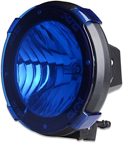 OMGCAR 2 PCS 7 Inch HID Headlights Flood Beam Xenon Offroad Lights Jeep 4WD 12V Blue Cover