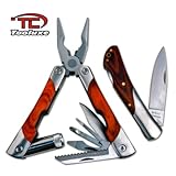 Tooluxe Pocket Multi-Tool and Bonus Knife Set - Rosewood Handle, Great Gift