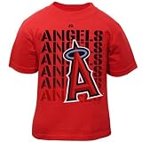 Majestic Los Angeles Angels of Anaheim Toddler Red Game Open T-shirt