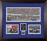 Rusty Wallace Framed Martinsville 2004 Mini Panoramic Poster, 8" x 10" Photographs with Piece of Race Used Tire