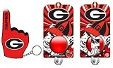 R and R Imports AFLKCF1-C-GEO Georgia Bulldogs No. 1 Fan Key chain and Air Freshener set