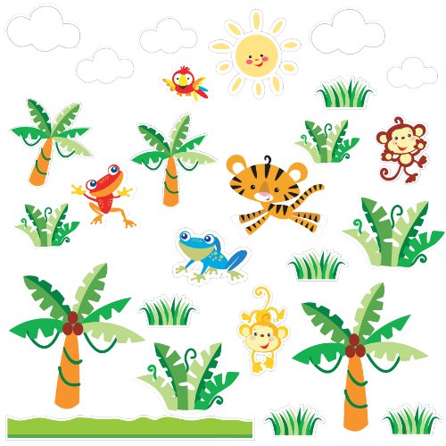 Brewster ST94517 Fisher-Price Animals of the Rainforest Wall Decals Brewster ST94517 Fisher-Price Animals of the Rainforest Wall Decals